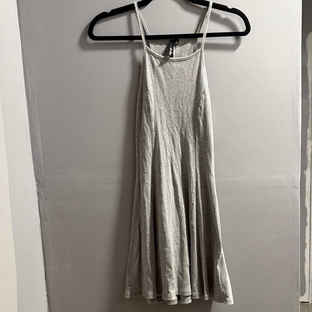 Gray Fit and Flare Dress